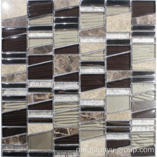Trapezoid Glass Mosaic Tile